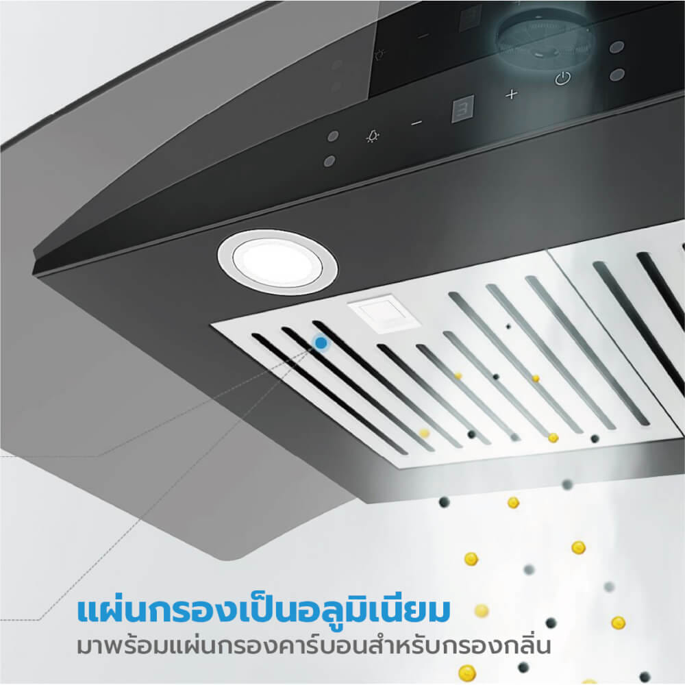 เครื่องดูดควันกระโจม MIDEA รุ่น 90V33 ขนาด 90 ซม._2